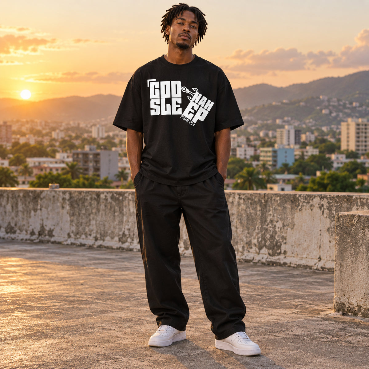 GOD NAH SLEEP | OVERSIZED TEE