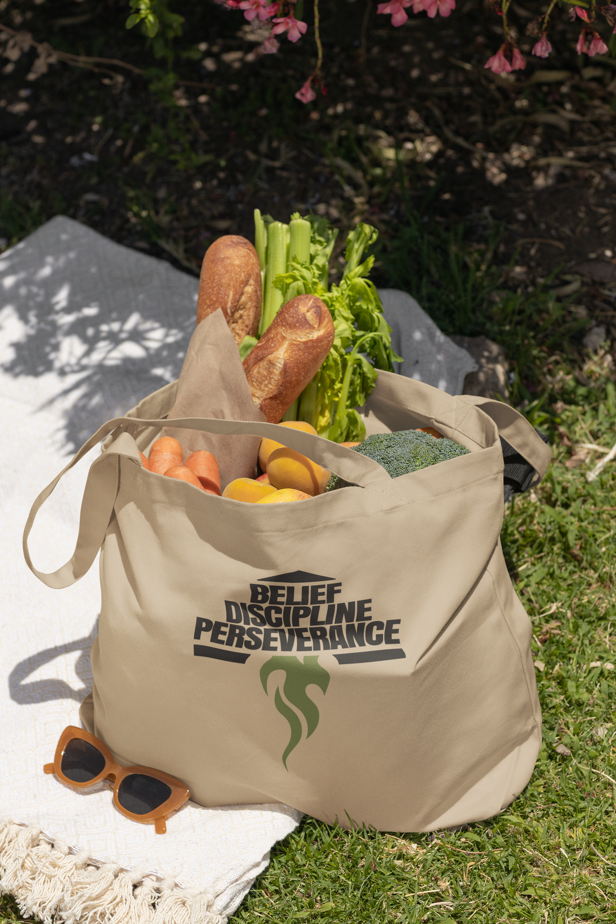 Carry Your Faith With Purpose — Premium Oyster Organic Tote Bag