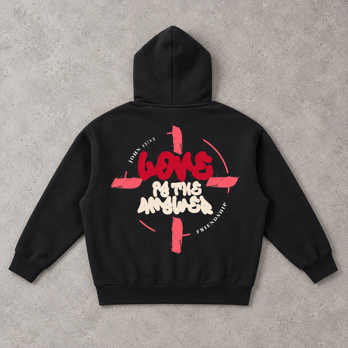 LOVE IS THE ANSWER | BOXY FLEECE HOODIE