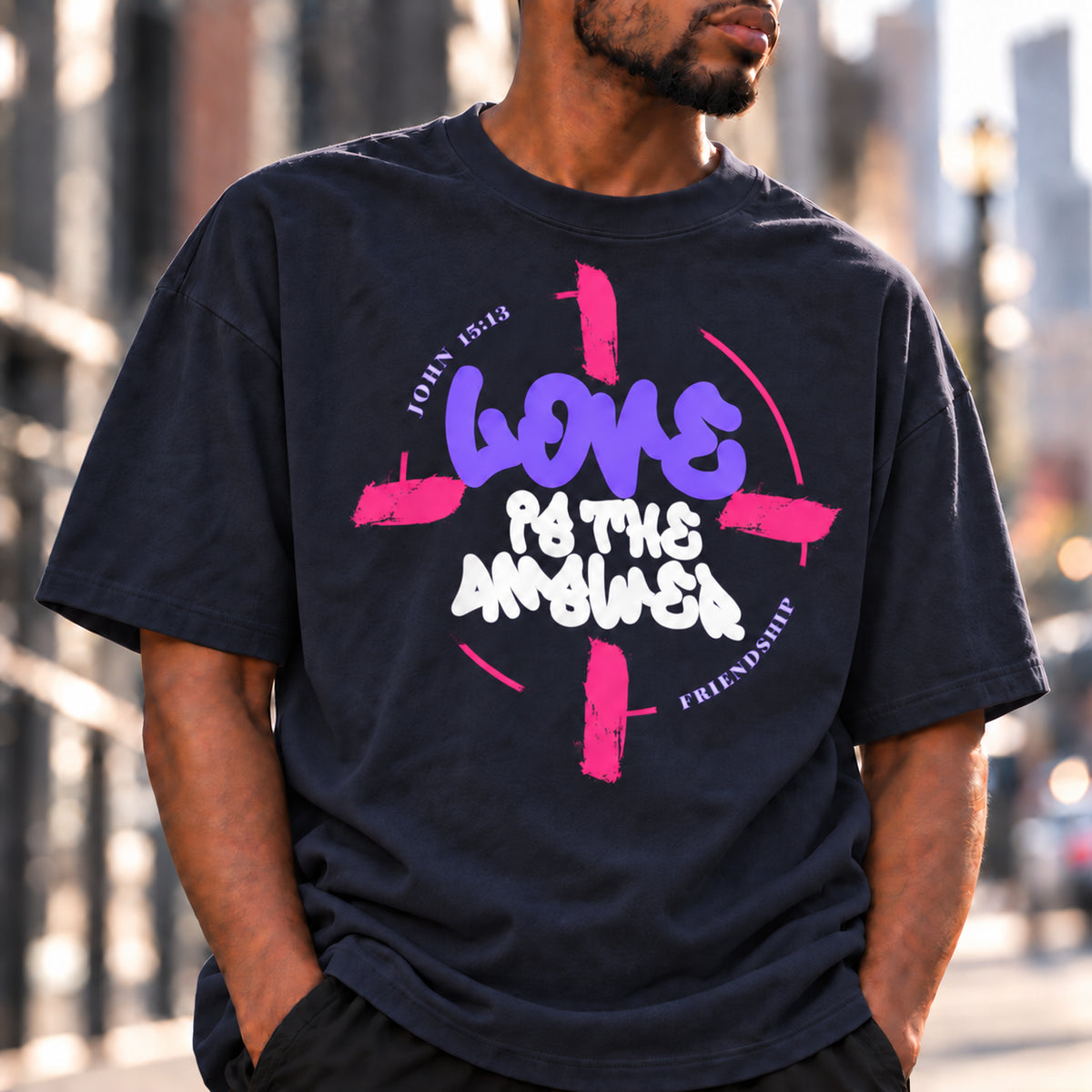 LOVE IS THE ANSWER | OVERSIZED TEE