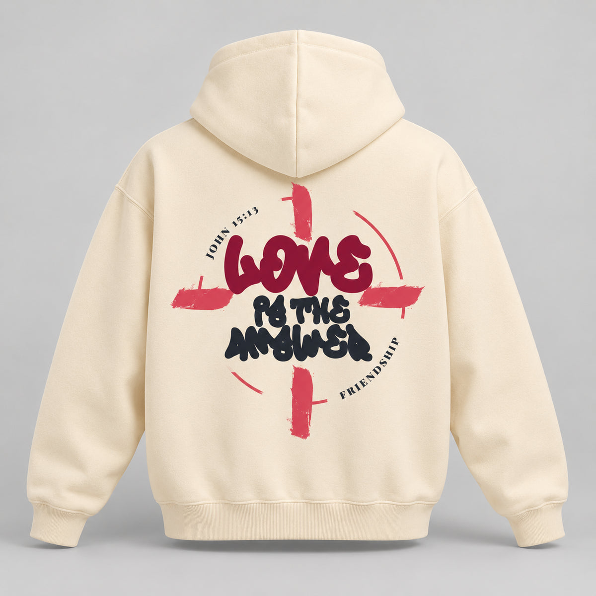 LOVE IS THE ANSWER | BOXY FLEECE HOODIE