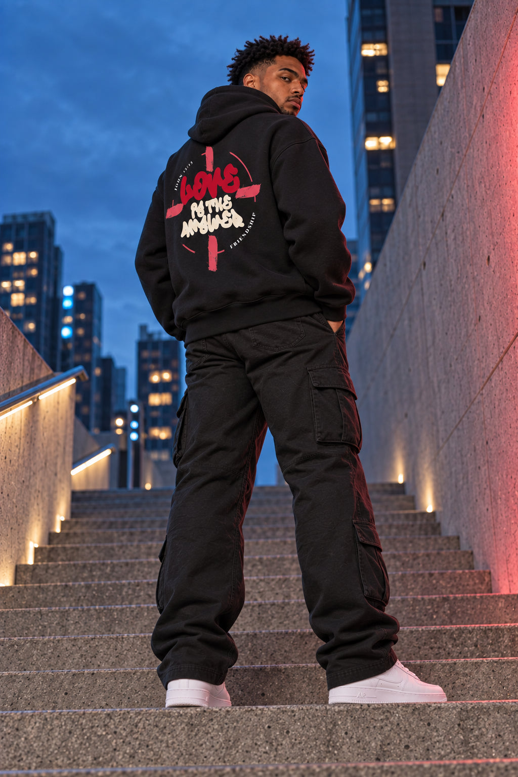 LOVE IS THE ANSWER | BOXY FLEECE HOODIE