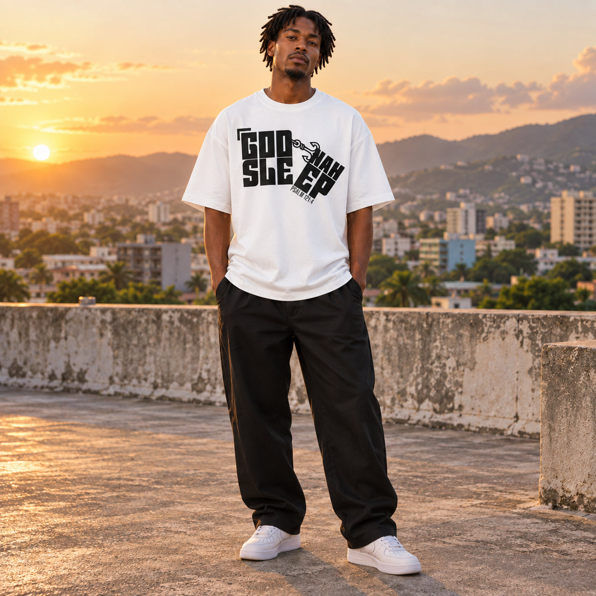 GOD NAH SLEEP | OVERSIZED TEE