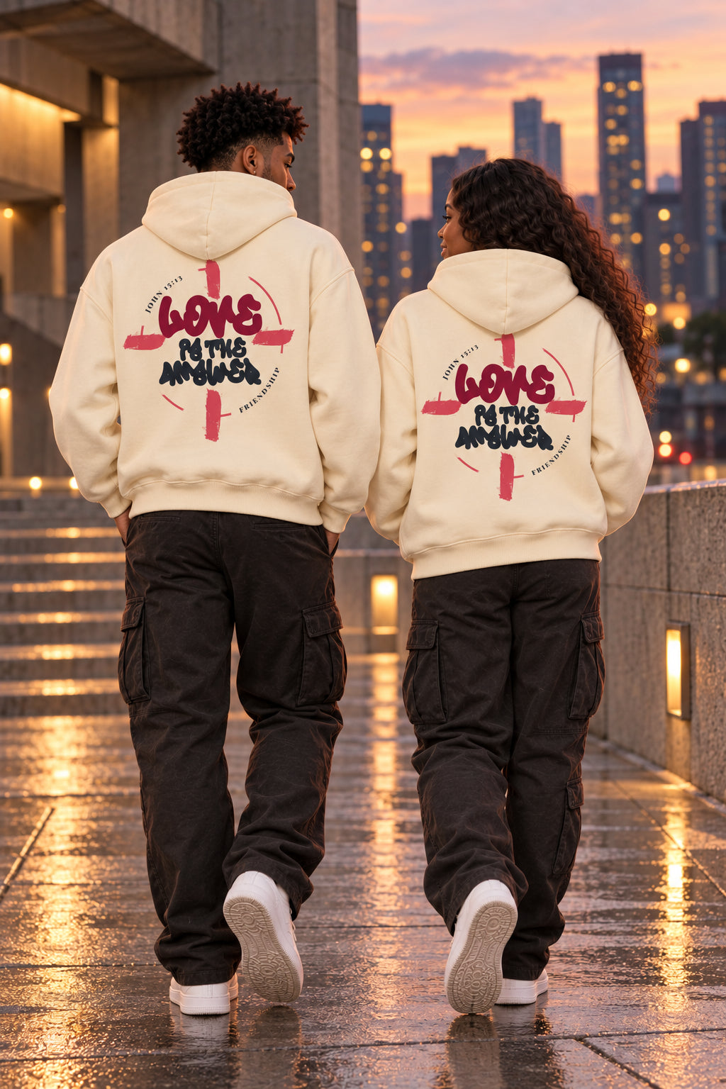 LOVE IS THE ANSWER | BOXY FLEECE HOODIE
