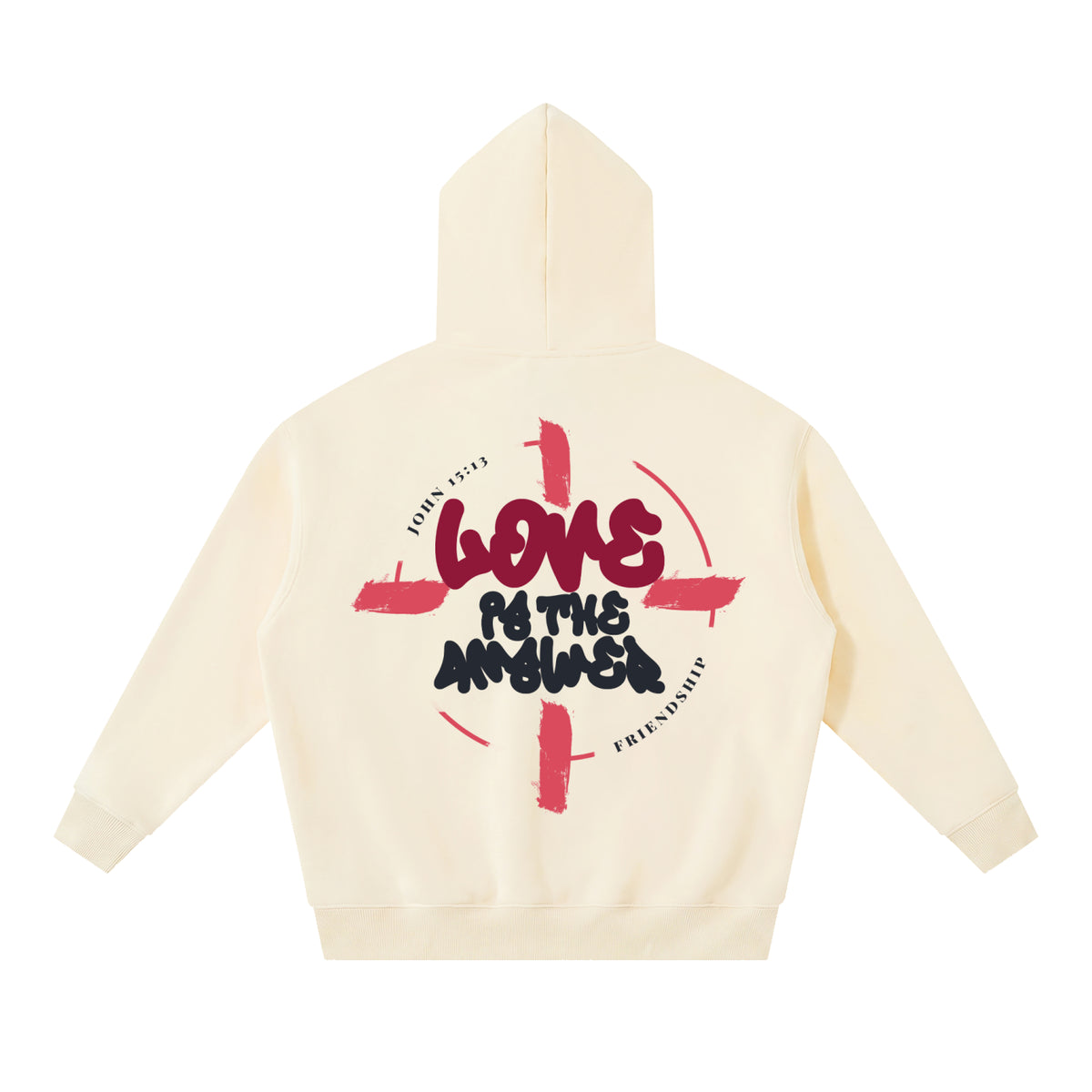 LOVE IS THE ANSWER | BOXY FLEECE HOODIE