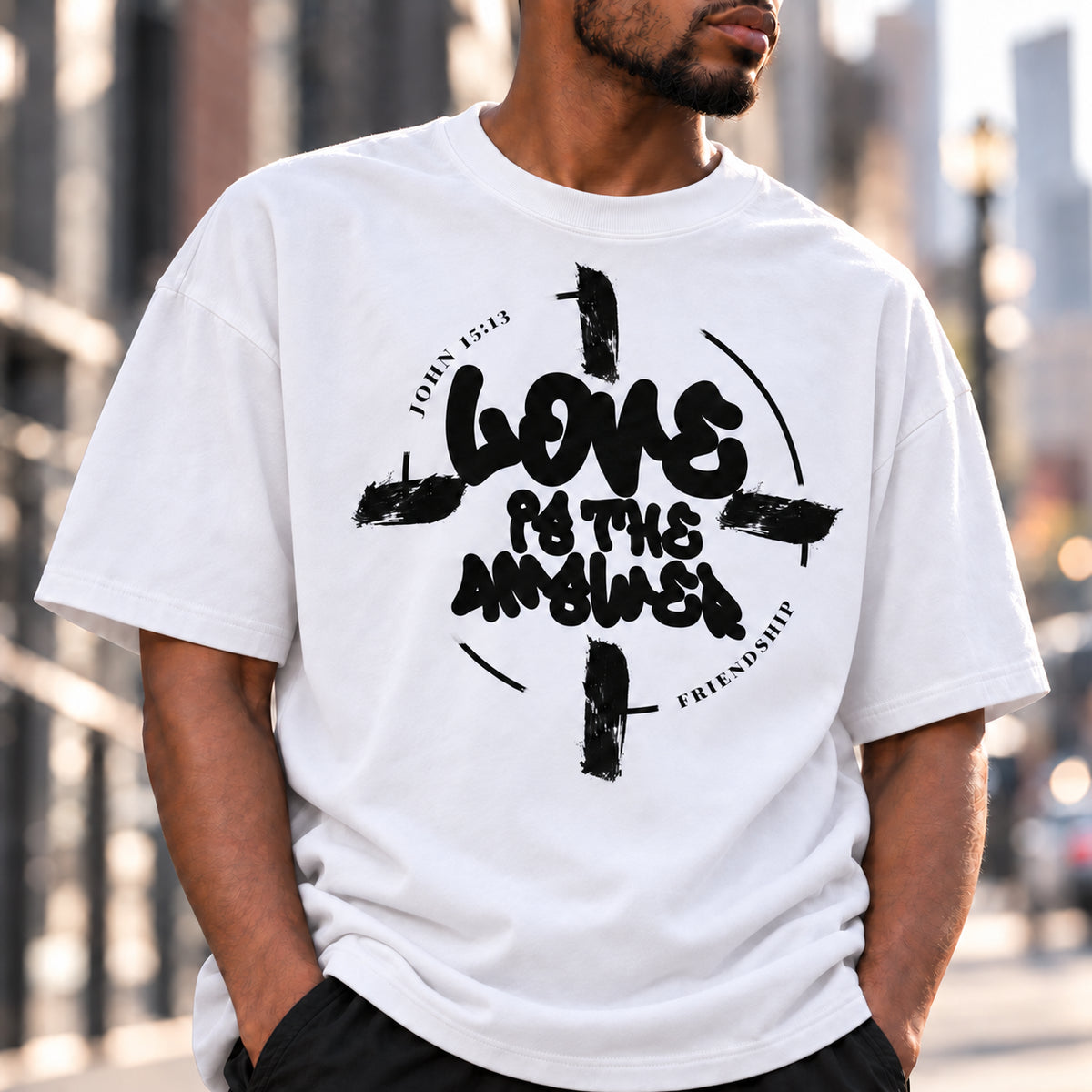 LOVE IS THE ANSWER | OVERSIZED TEE