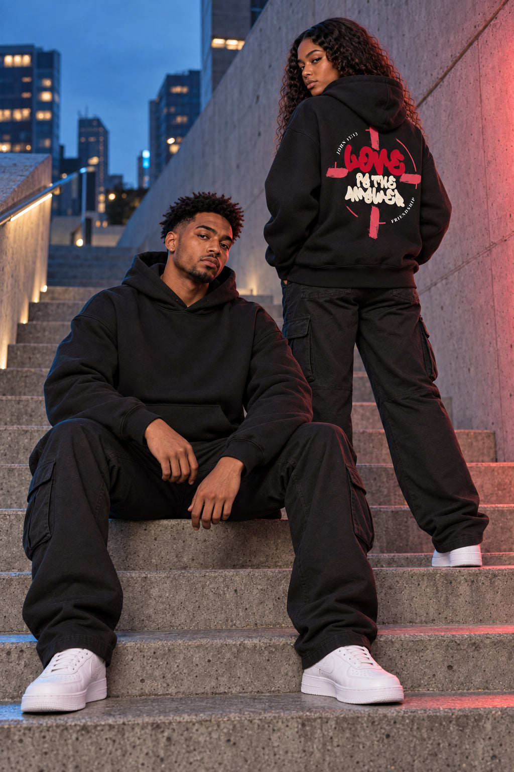 LOVE IS THE ANSWER | BOXY FLEECE HOODIE
