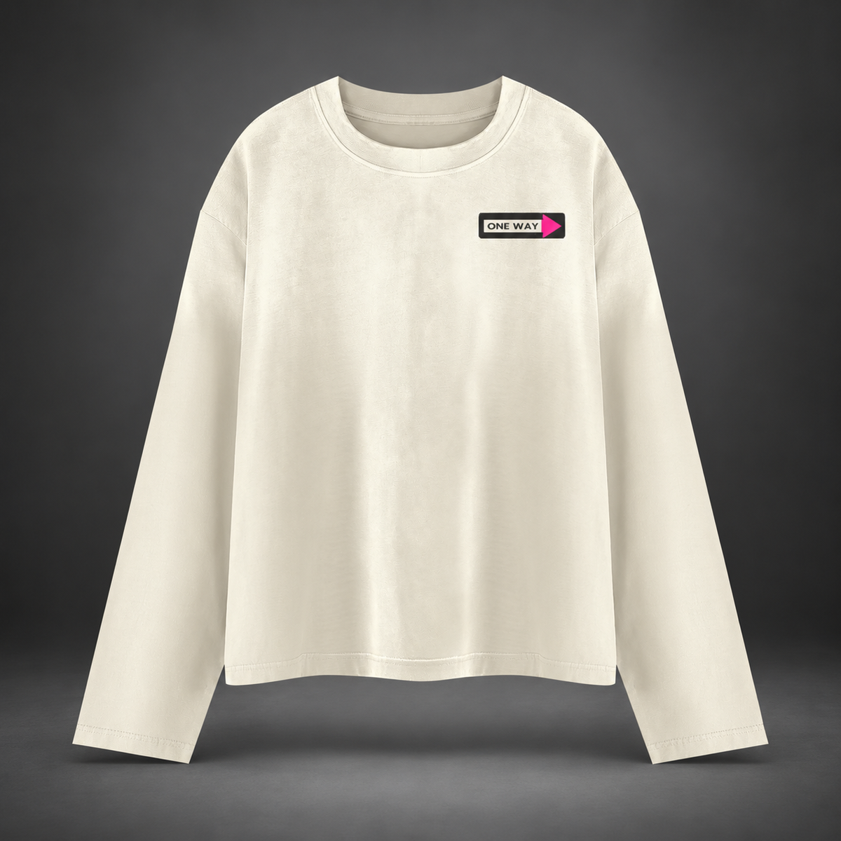 JESUS ONE WAY | SUNFADE BOXY LONG-SLEEVE TEE