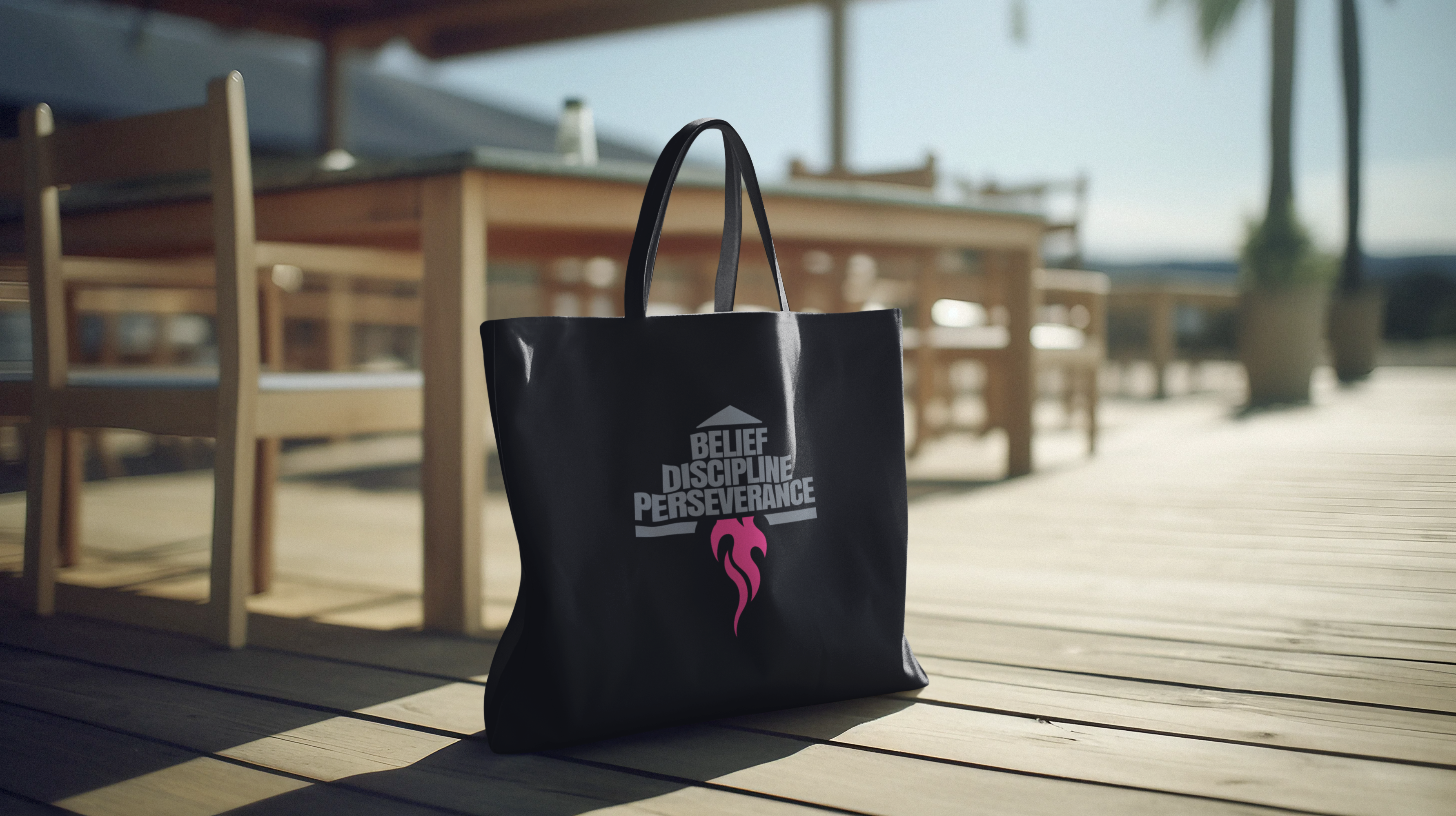Carry Your Faith With Purpose — Premium Black Organic Tote Bag