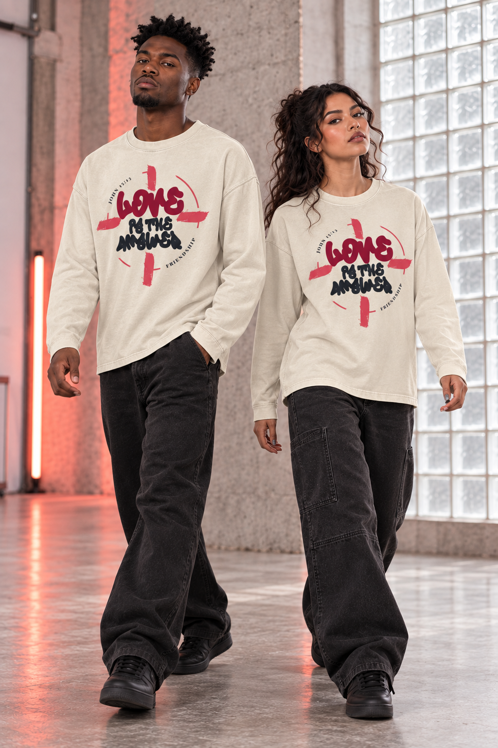 LOVE IS THE ANSWER | SUNFADE LONG-SLEEVE TEE