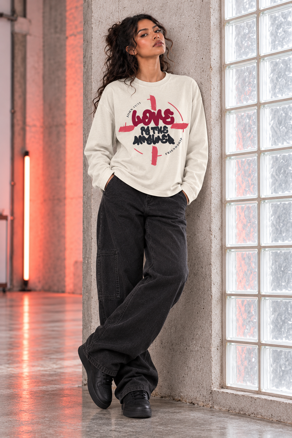 LOVE IS THE ANSWER | SUNFADE LONG-SLEEVE TEE
