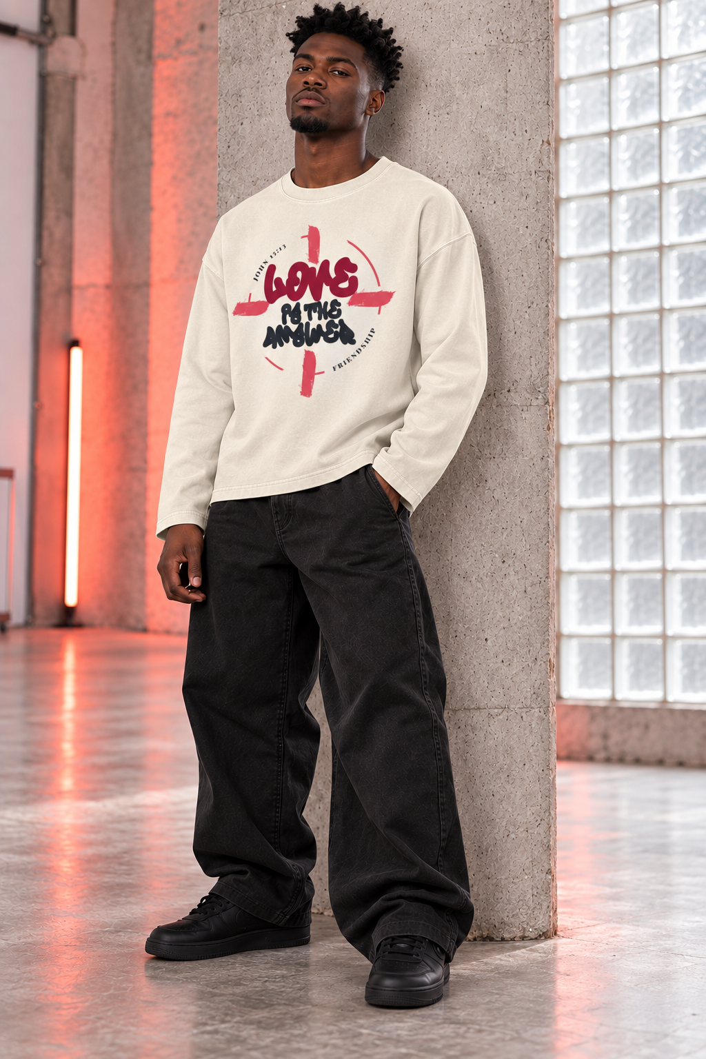 LOVE IS THE ANSWER | SUNFADE LONG-SLEEVE TEE