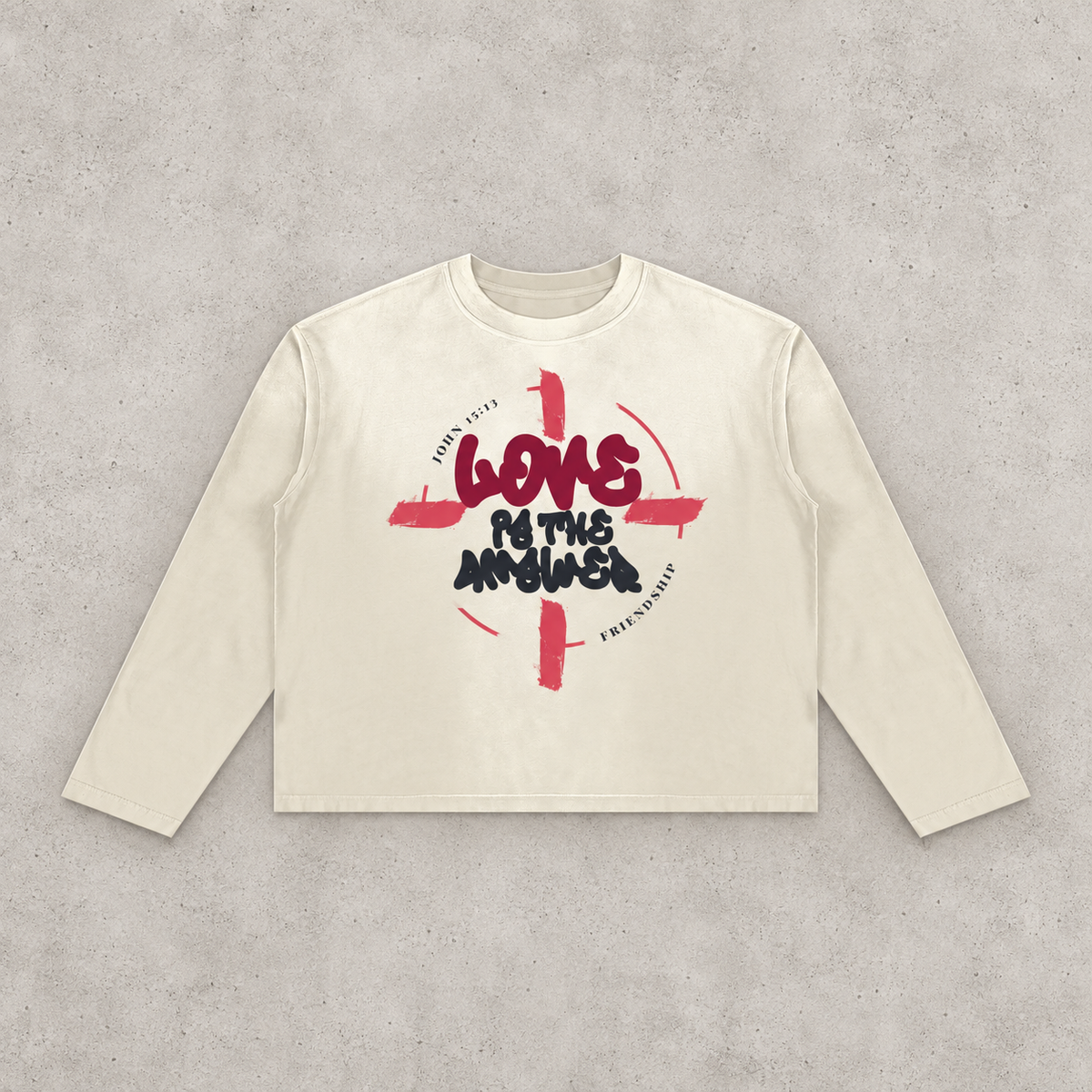 LOVE IS THE ANSWER | SUNFADE LONG-SLEEVE TEE