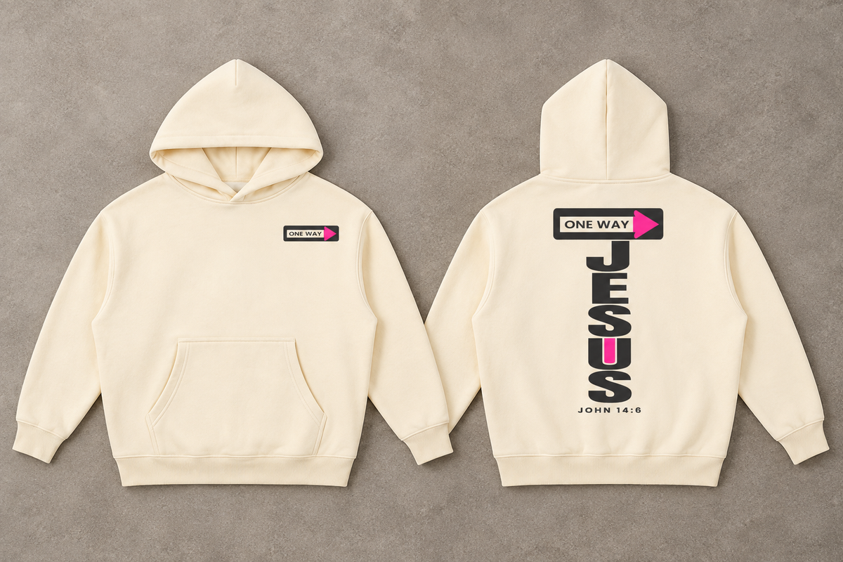 JESUS ONE WAY | OVERSIZED BOXY FIT HOODIE