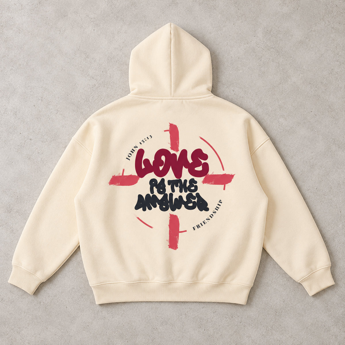 LOVE IS THE ANSWER | BOXY FLEECE HOODIE
