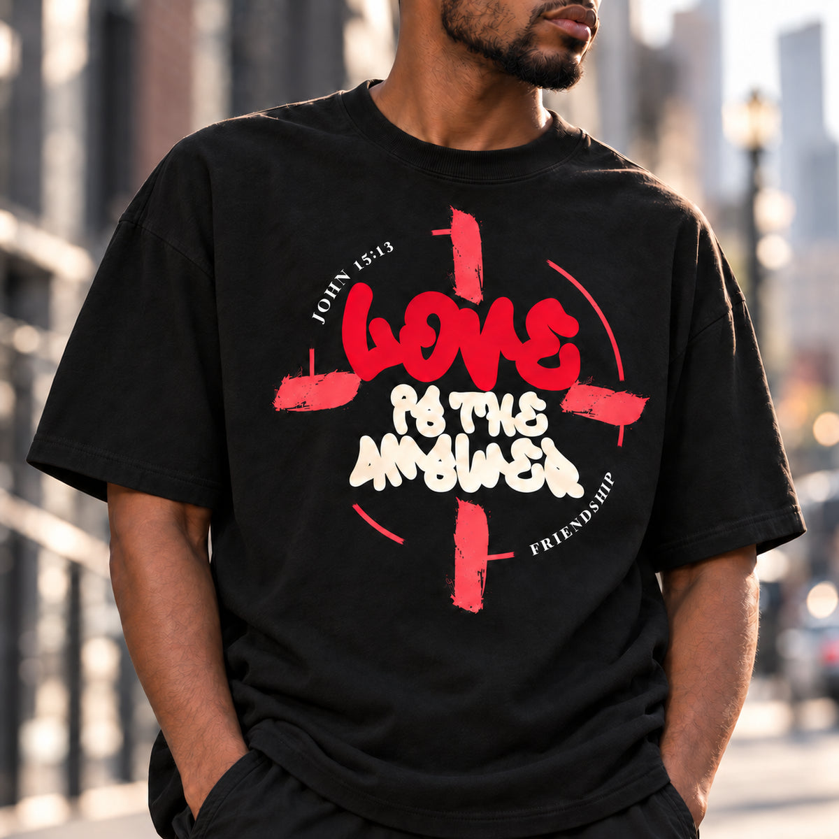 LOVE IS THE ANSWER | OVERSIZED TEE