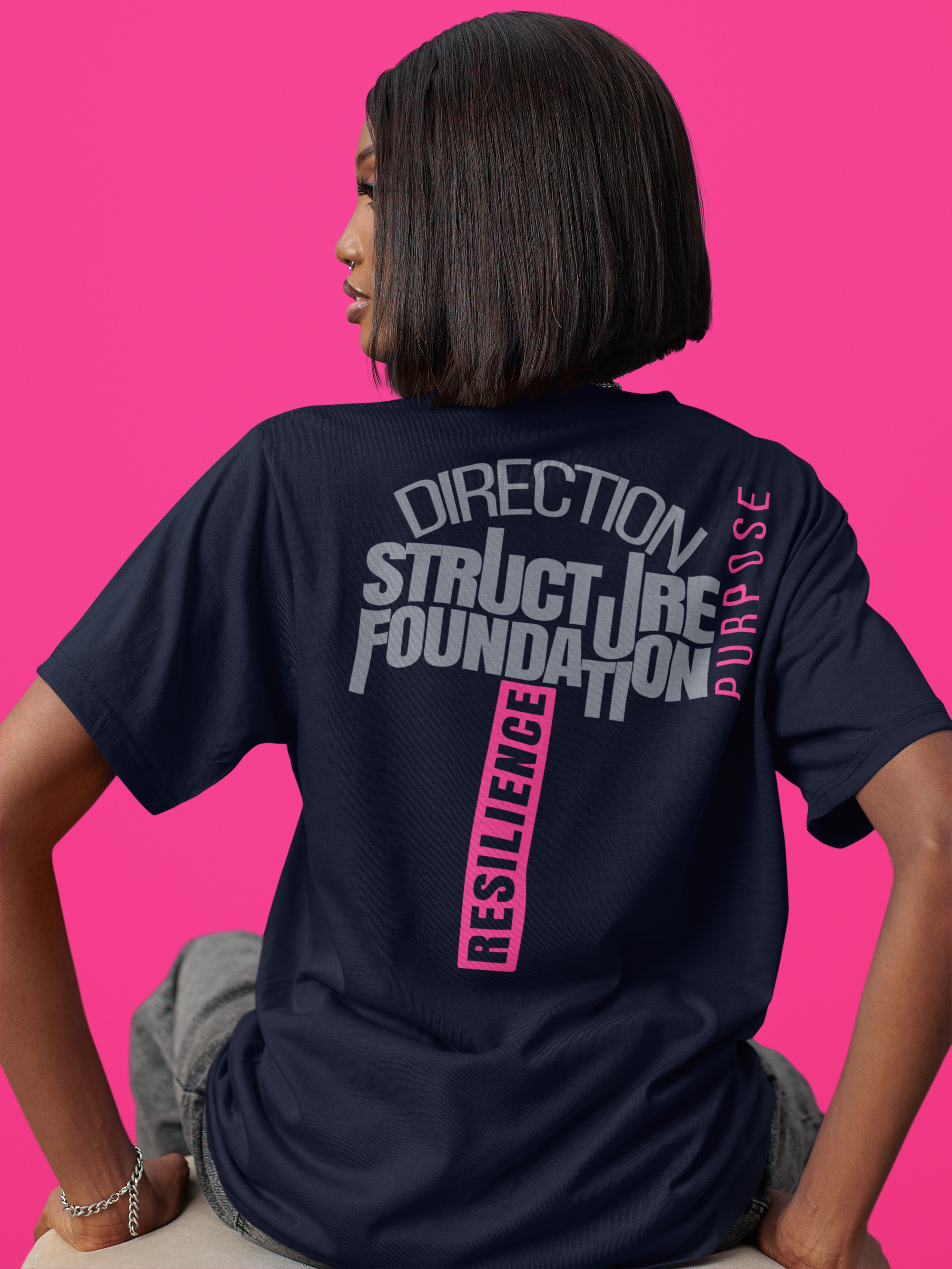 BELIEF DISCIPLINE PERSEVERANCE | Premium T-Shirt – Front + Back Print | JacoderFaithwear