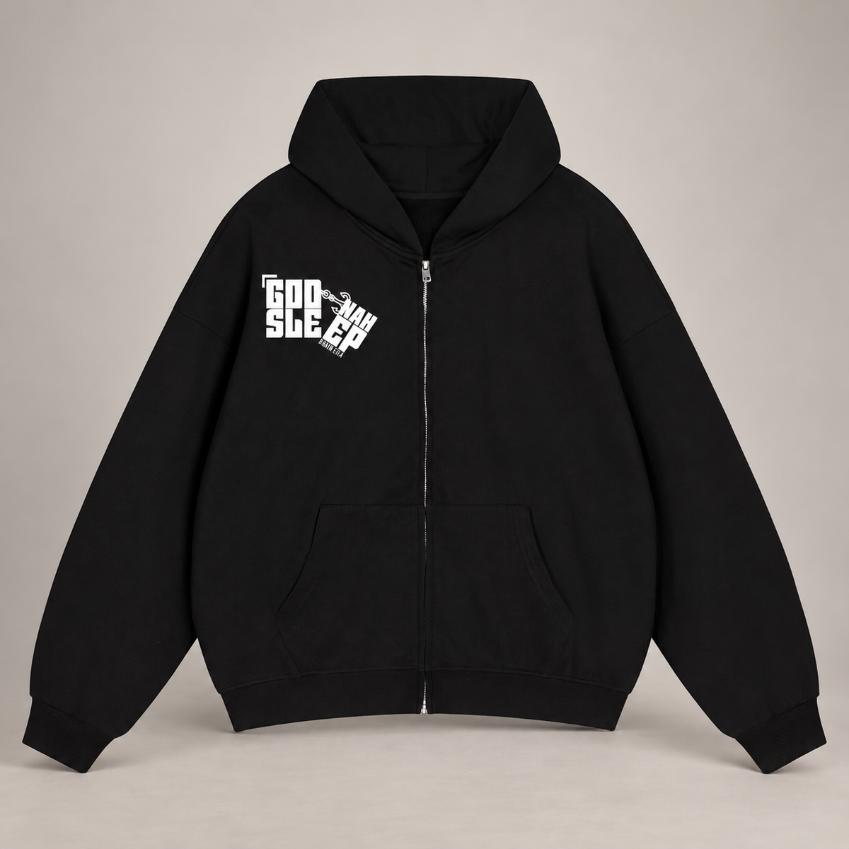 GOD NAH SLEEP | PREMIUM ZIP-UP HOODIE