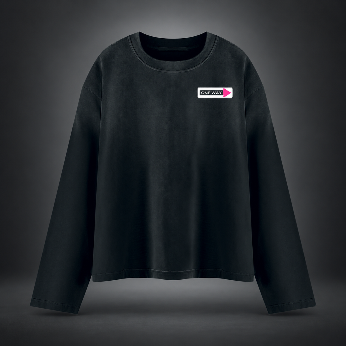 JESUS ONE WAY | SUNFADE BOXY LONG-SLEEVE TEE