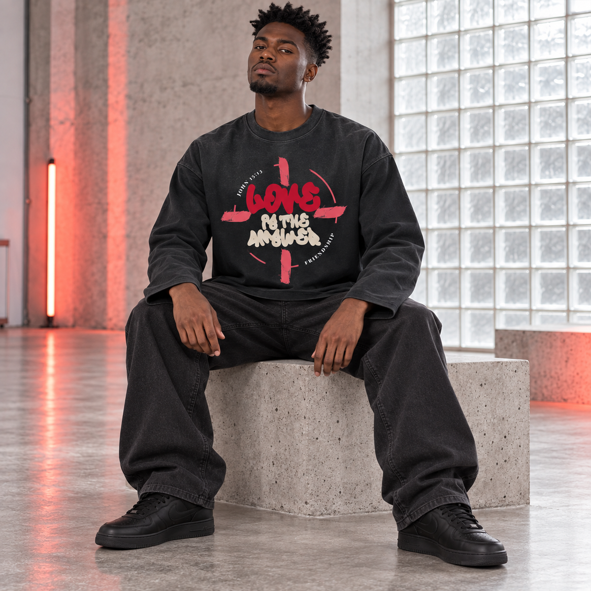LOVE IS THE ANSWER | SUNFADE LONG-SLEEVE TEE