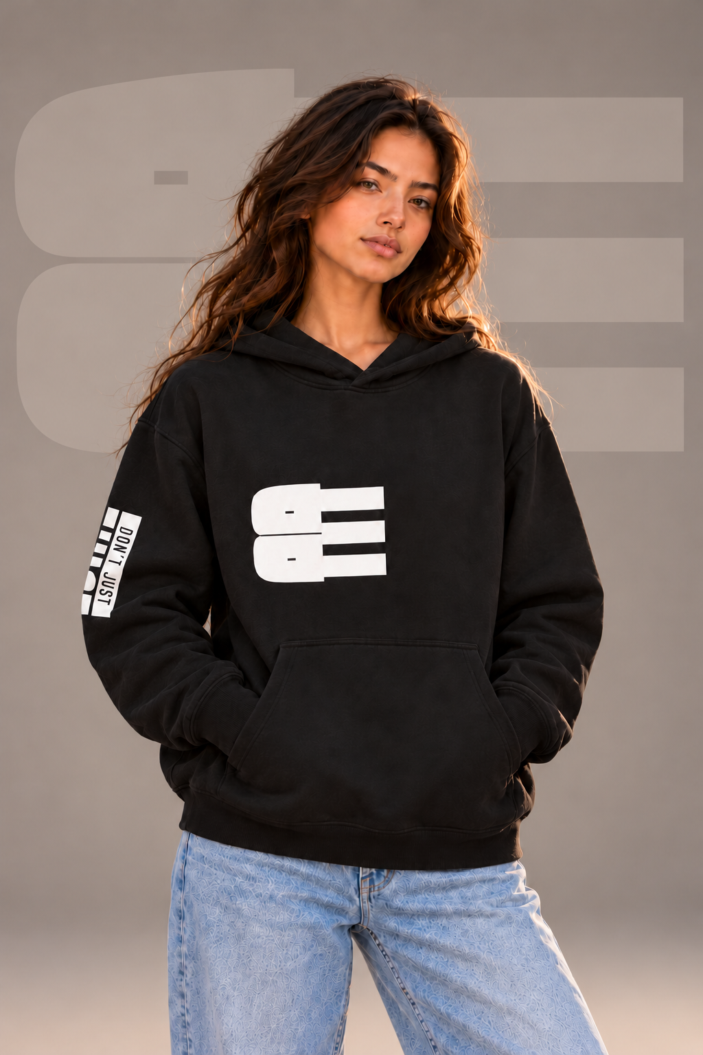 BE - DON’T JUST EXIST | OVERSIZE FLEECED HOODIE
