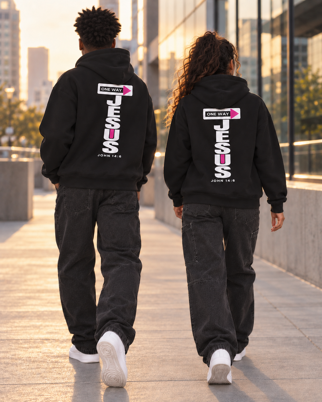 JESUS ONE WAY | OVERSIZED BOXY FIT HOODIE