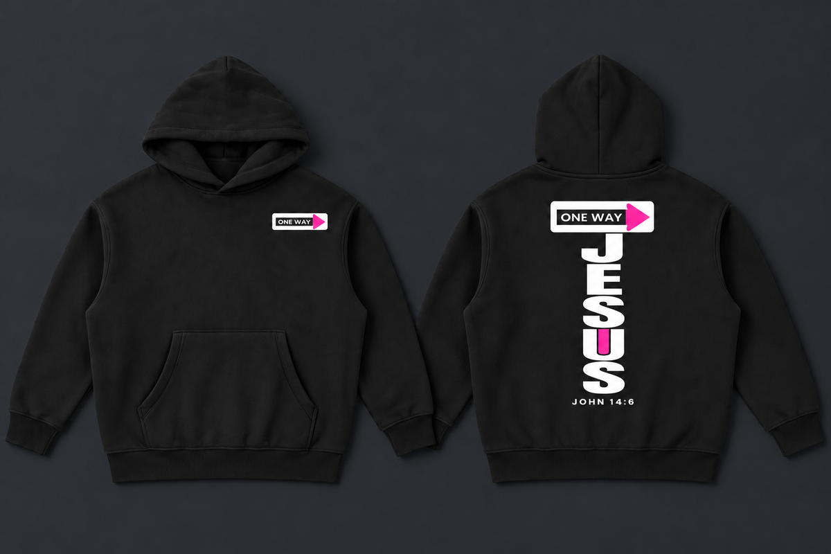 JESUS ONE WAY | OVERSIZED BOXY FIT HOODIE