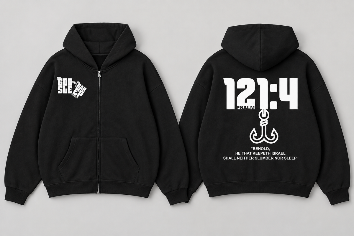 GOD NAH SLEEP | PREMIUM ZIP-UP HOODIE
