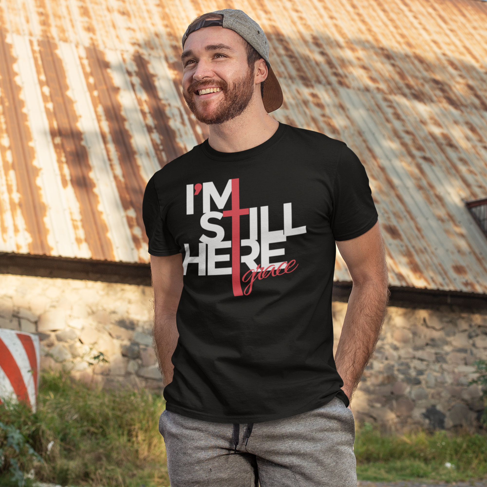 I'm Still Here | Premium T-Shirt | JacoderFaithwear