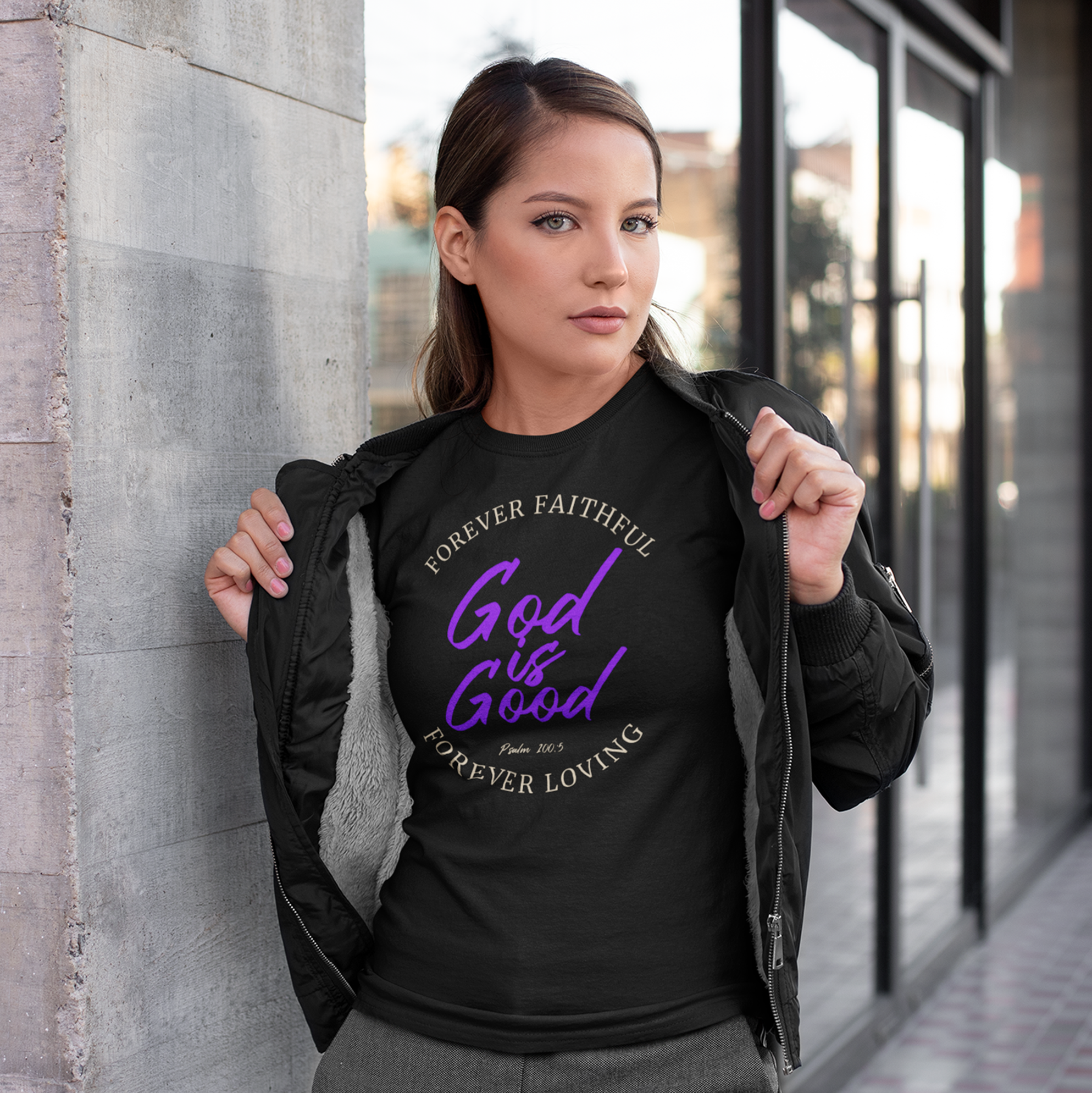 God Is Good - Forever Faithful • Forever Loving | Premium T-Shirt | JacoderFaithwear