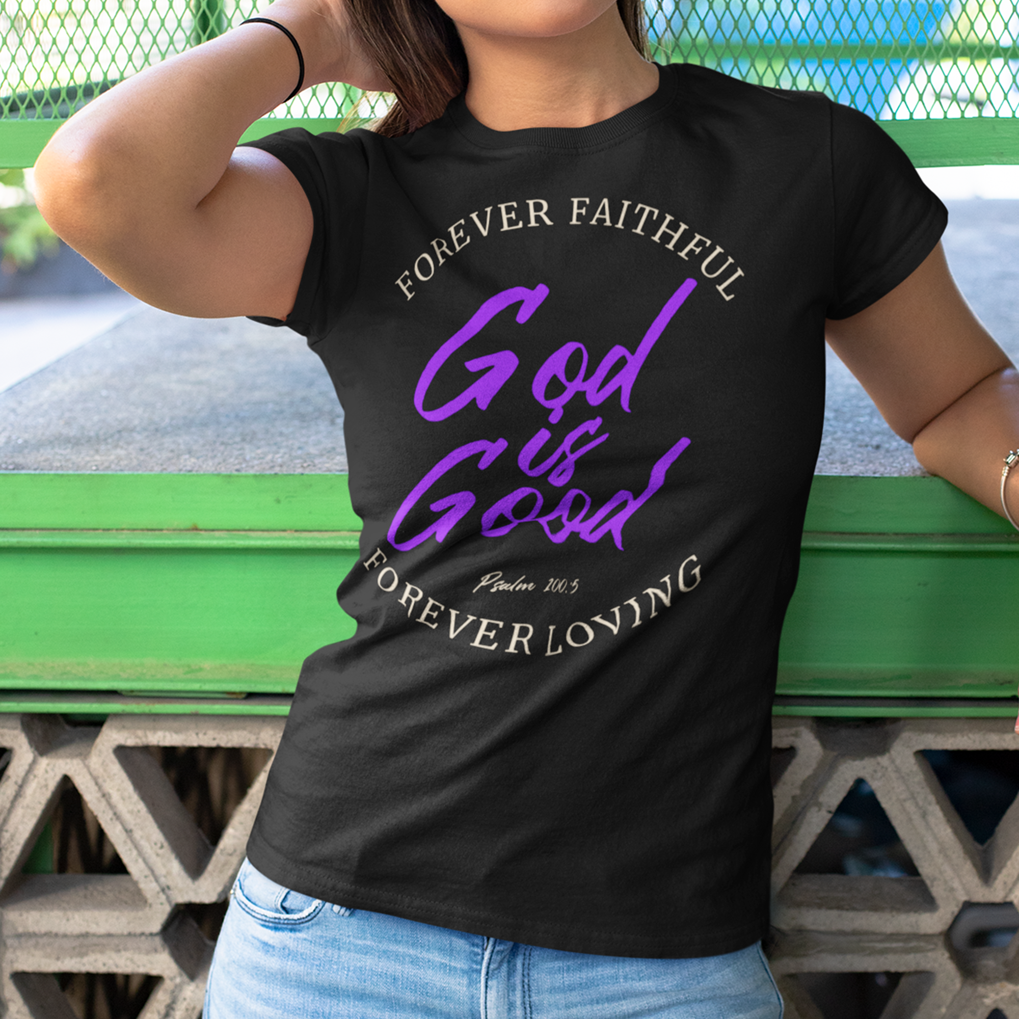 God Is Good - Forever Faithful • Forever Loving | Premium T-Shirt | JacoderFaithwear