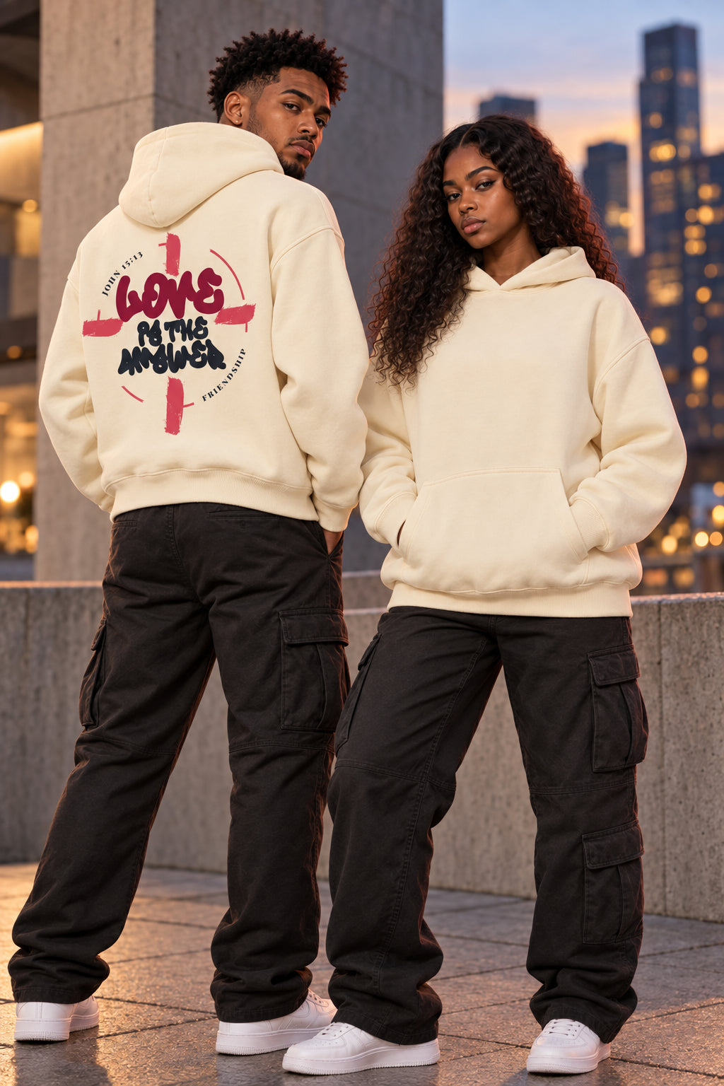 LOVE IS THE ANSWER | BOXY FLEECE HOODIE