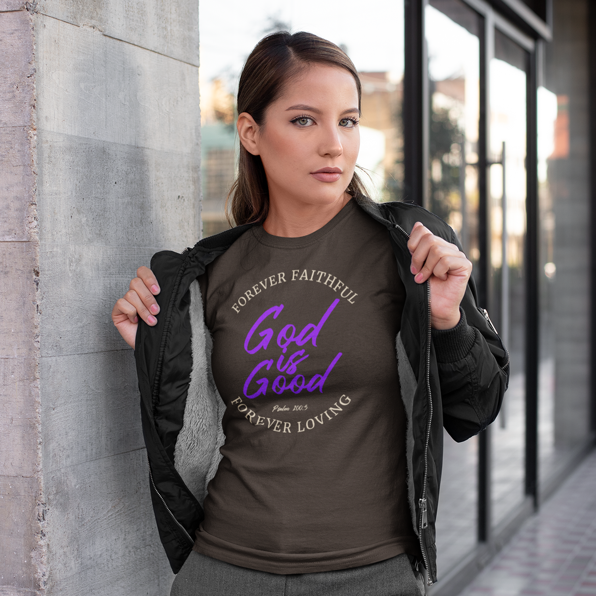 God Is Good - Forever Faithful • Forever Loving | Premium T-Shirt | JacoderFaithwear