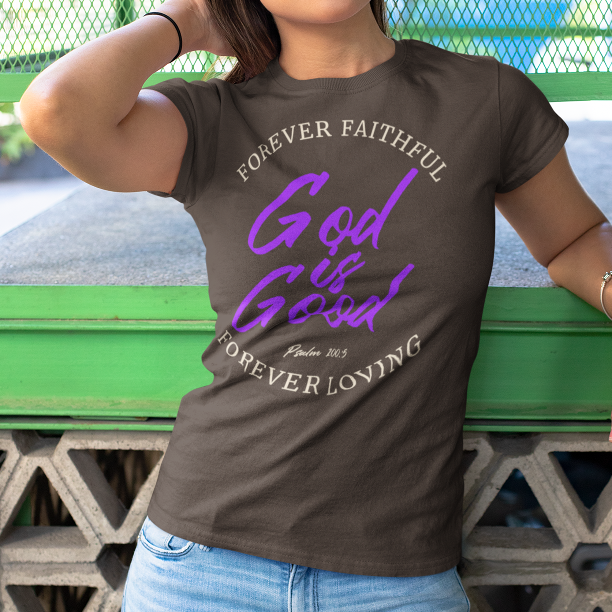 God Is Good - Forever Faithful • Forever Loving | Premium T-Shirt | JacoderFaithwear