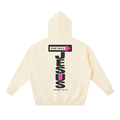 JESUS ONE WAY | OVERSIZED BOXY FIT HOODIE