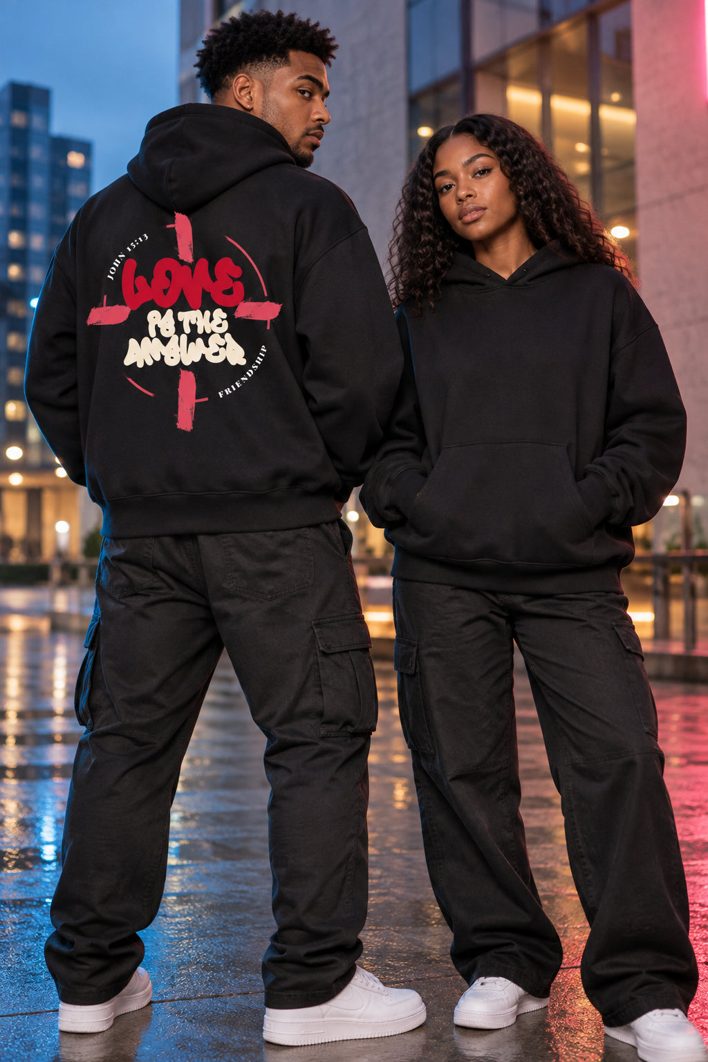 LOVE IS THE ANSWER | BOXY FLEECE HOODIE