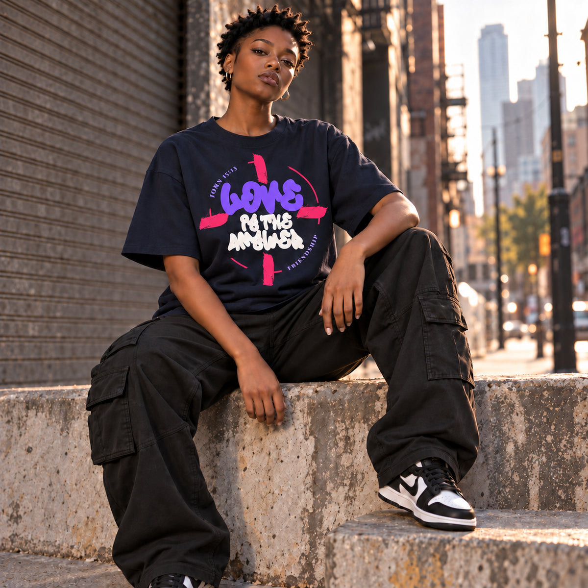 LOVE IS THE ANSWER | OVERSIZED TEE