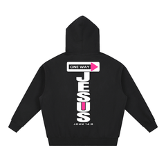 JESUS ONE WAY | OVERSIZED BOXY FIT HOODIE
