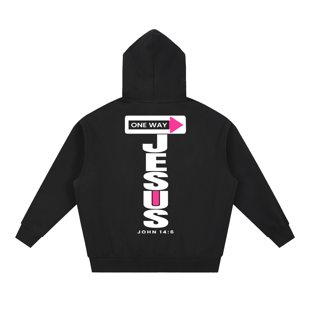 JESUS ONE WAY | OVERSIZED BOXY FIT HOODIE