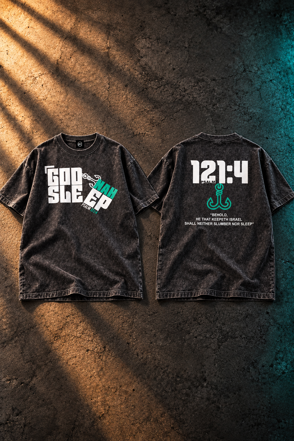 GOD NAH SLEEP | VINTAGE GRAY - TEAL ACCENT EDITION