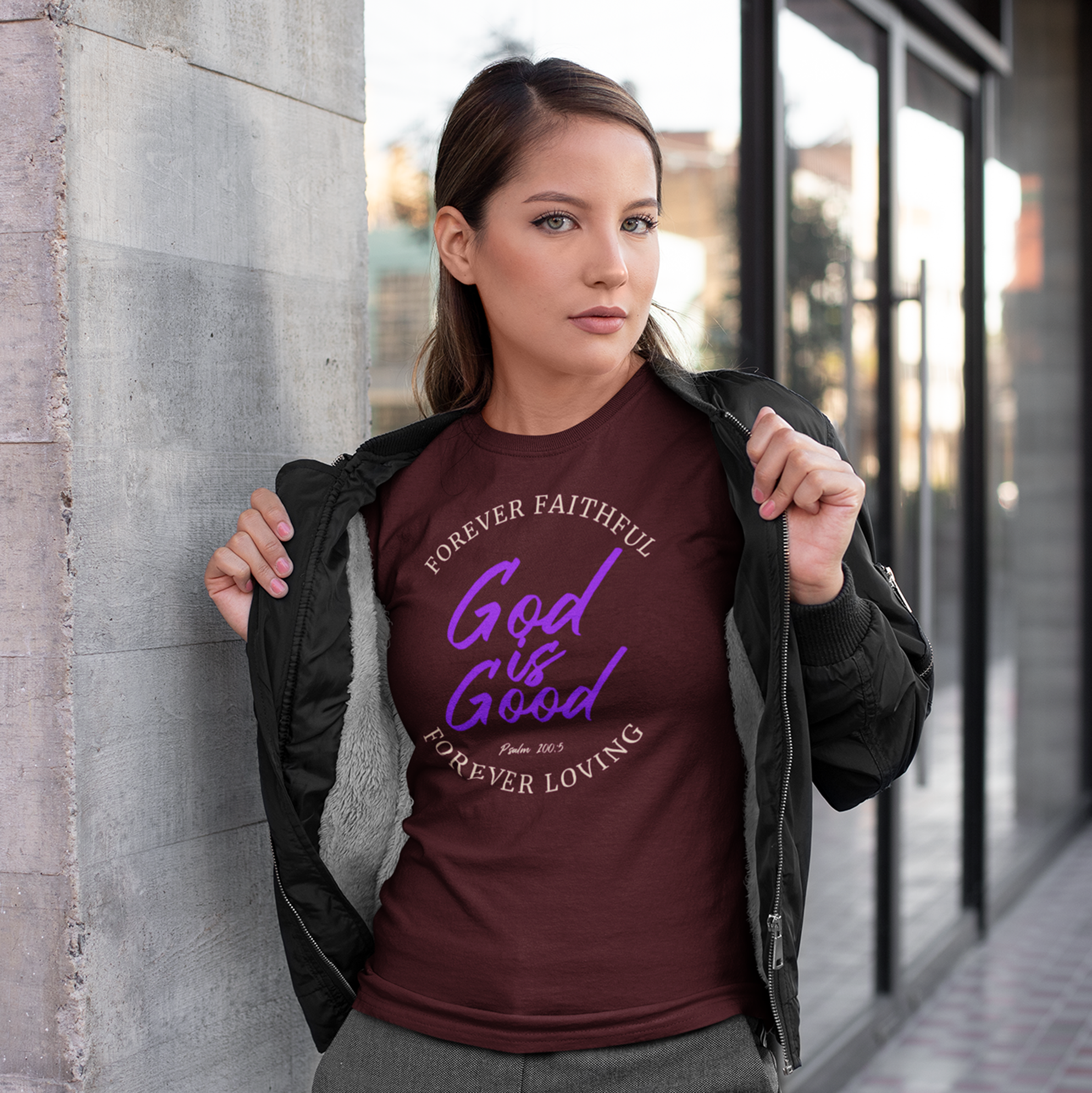 God Is Good - Forever Faithful • Forever Loving | Premium T-Shirt | JacoderFaithwear