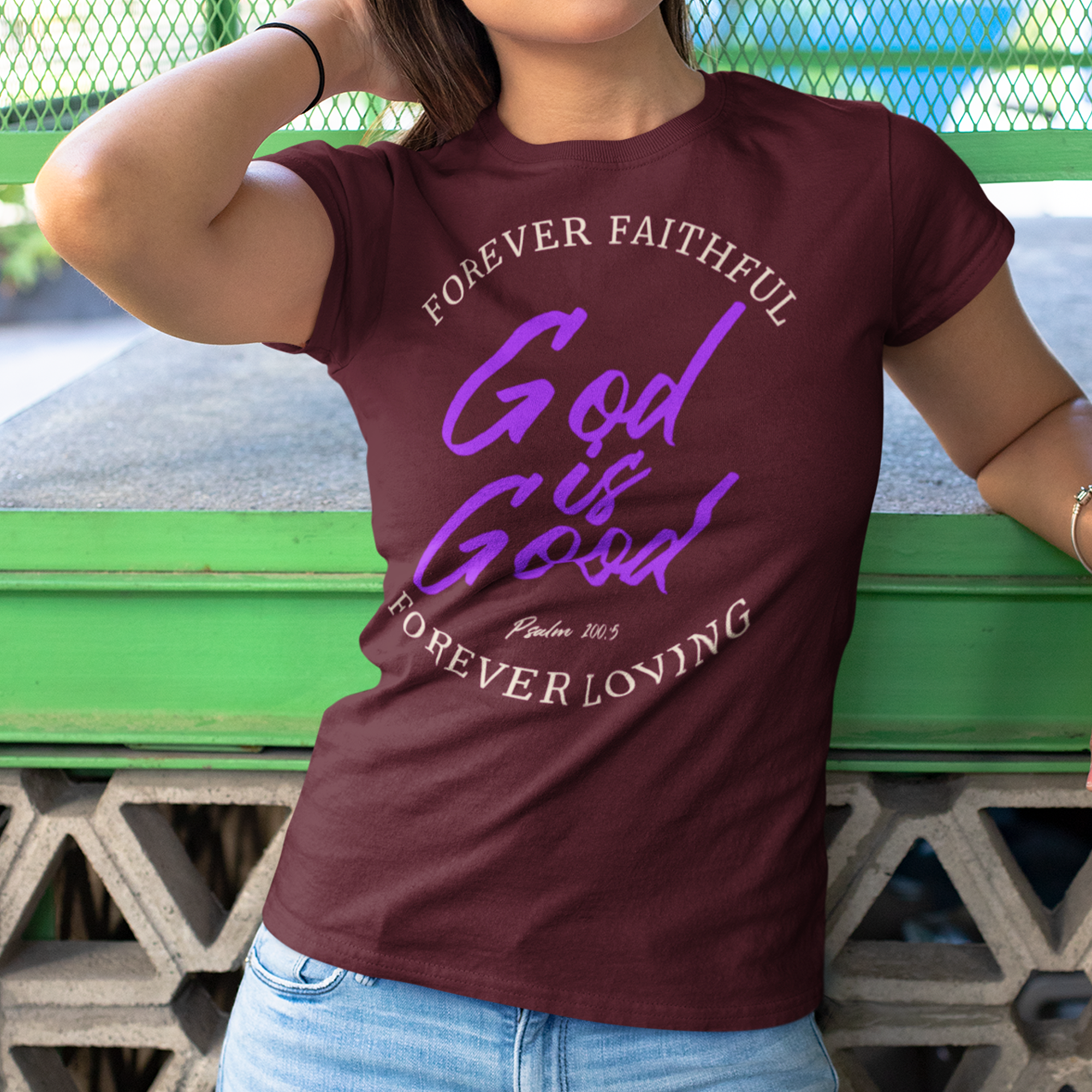 God Is Good - Forever Faithful • Forever Loving | Premium T-Shirt | JacoderFaithwear