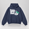 GOD NAH SLEEP | OVERSIZED HOODIE - NAVY TEAL EDITION
