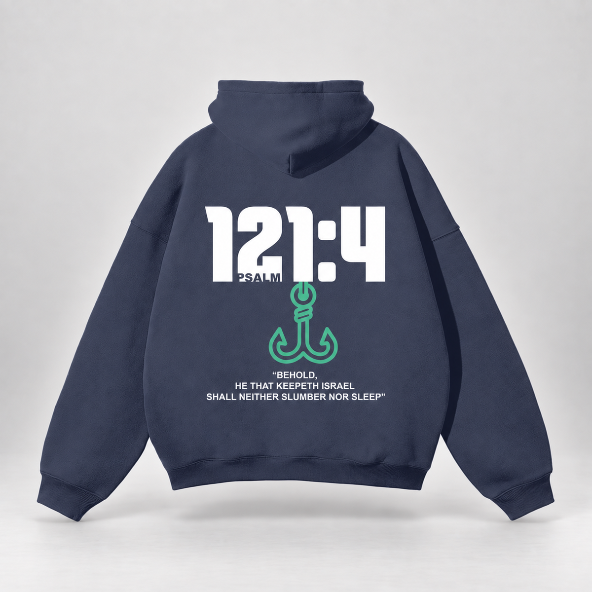 GOD NAH SLEEP | OVERSIZED HOODIE - NAVY TEAL EDITION
