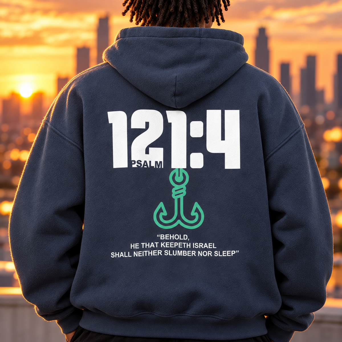 GOD NAH SLEEP | OVERSIZED HOODIE - NAVY TEAL EDITION