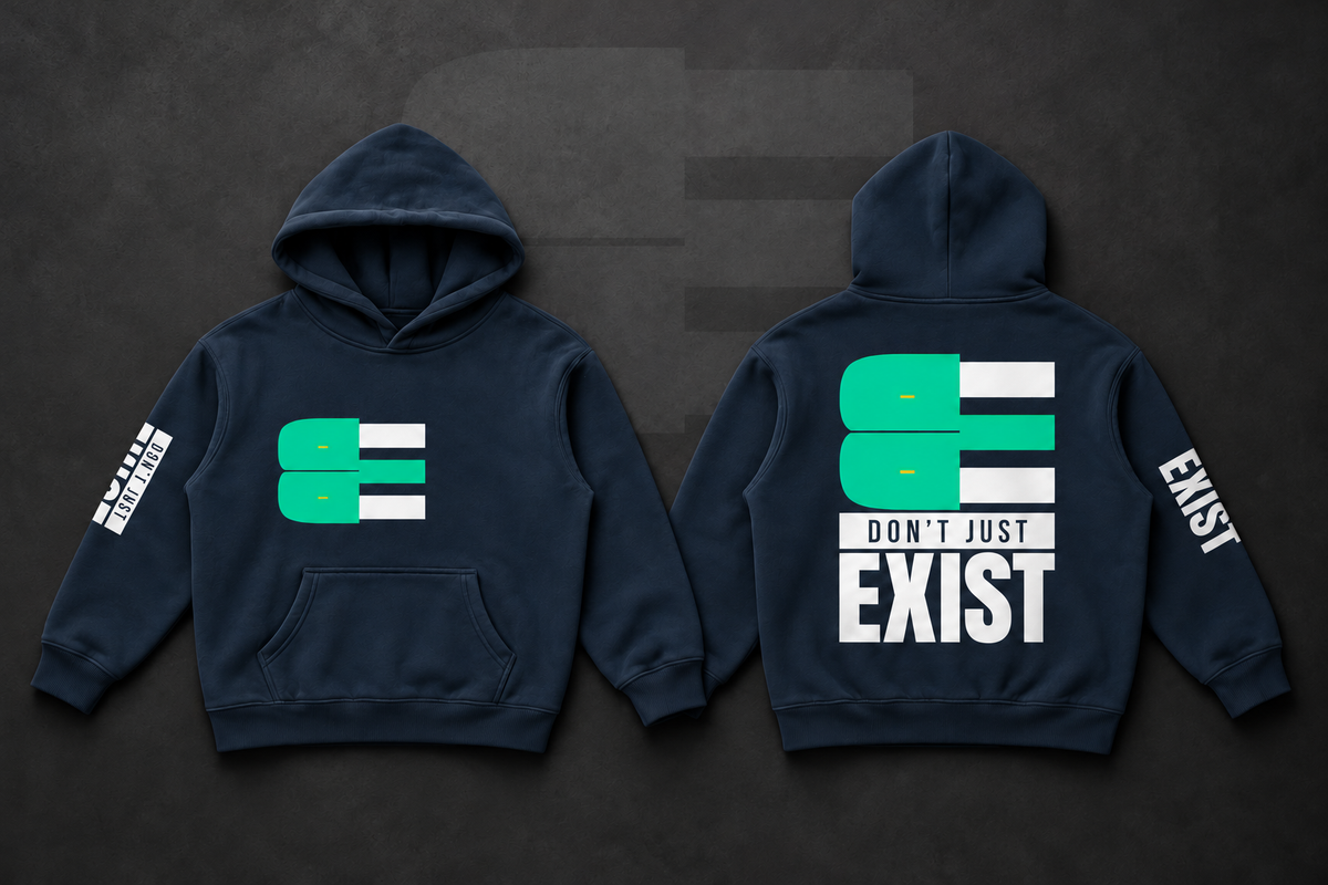 BE - DON’T JUST EXIST | OVERSIZE FLEECED HOODIE