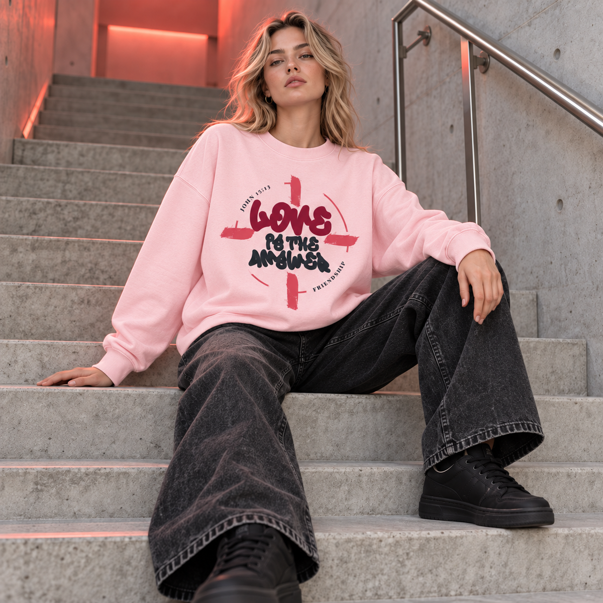 LOVE IS THE ANSWER | SUNFADE LONG-SLEEVE TEE