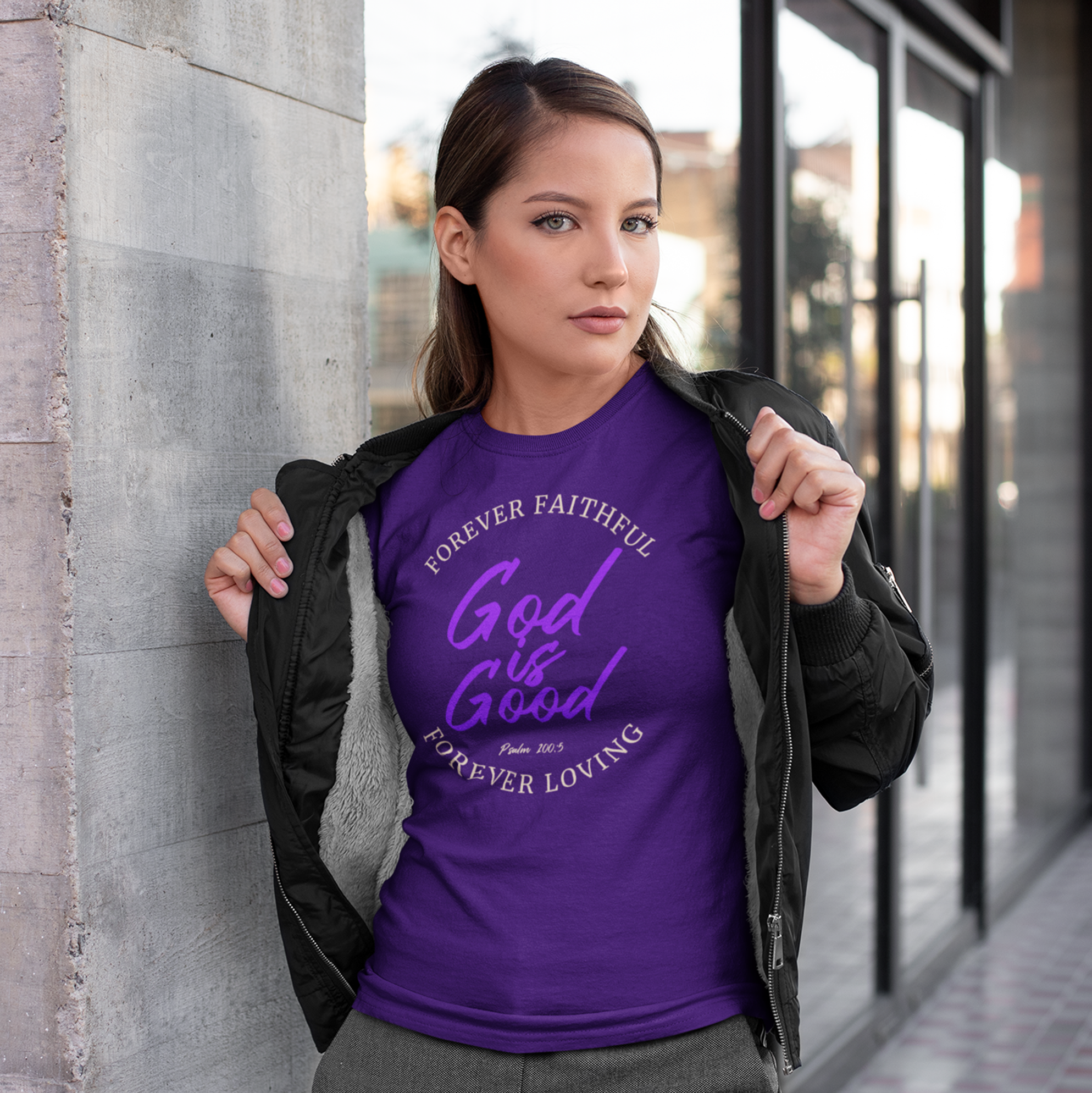 God Is Good - Forever Faithful • Forever Loving | Premium T-Shirt | JacoderFaithwear