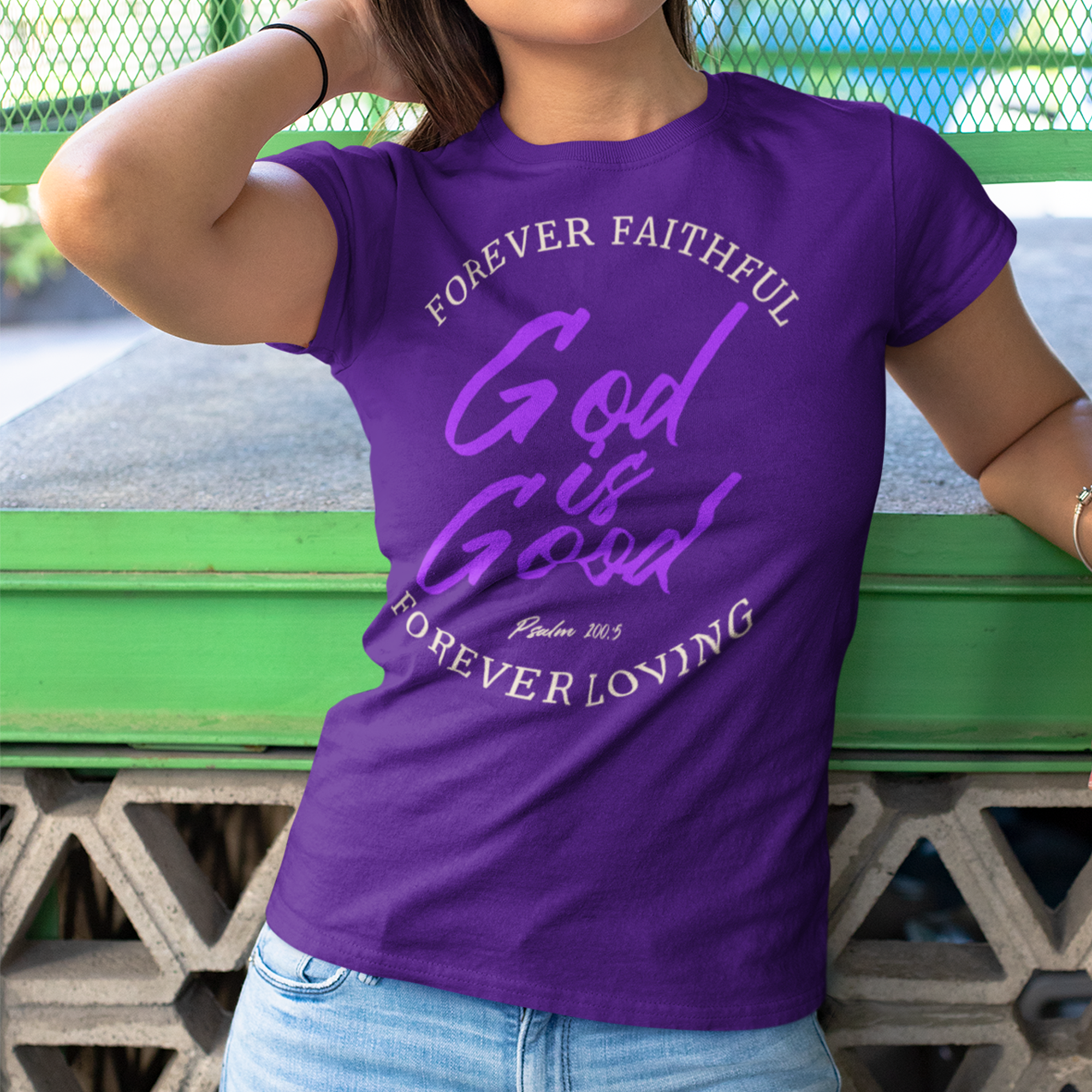 God Is Good - Forever Faithful • Forever Loving | Premium T-Shirt | JacoderFaithwear