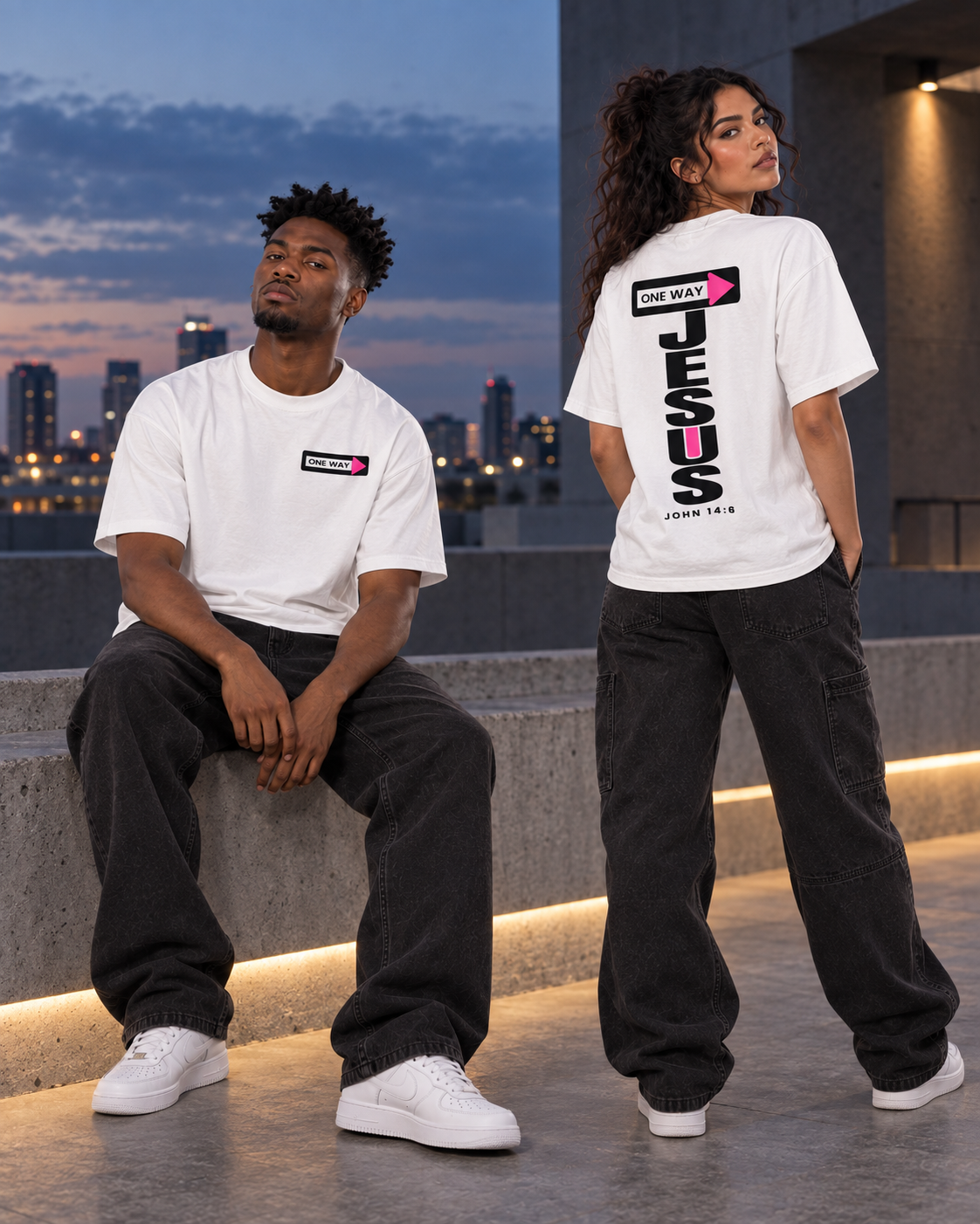 JESUS ONE WAY | OVERSIZED TEE